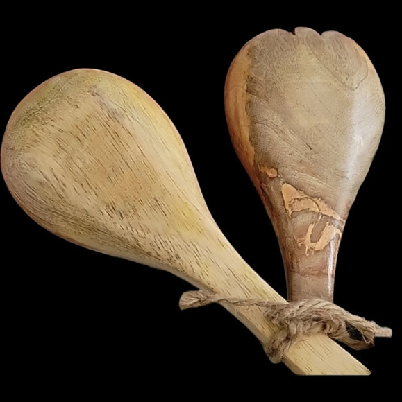 ⭐️CLEARANCE⭐️ NWT Jodhpuri Wooden Salad Set - Picture 2 of 5